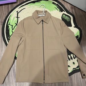 Zara Tan Lightweight Shirt Jacket